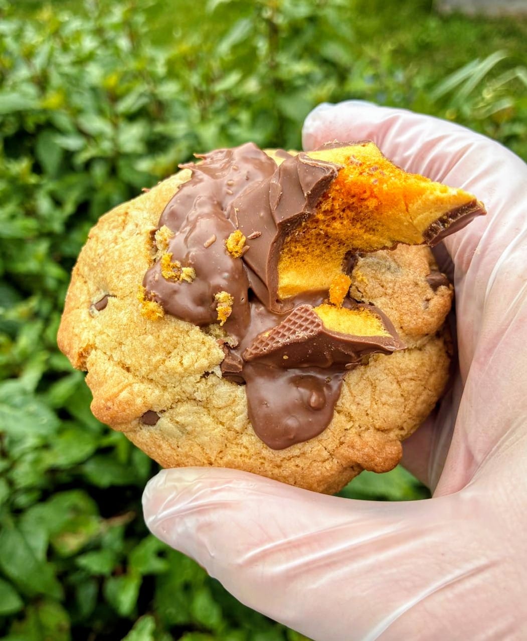 Salted Pretzel Crunchie Stuffed NYC Cookie  hero