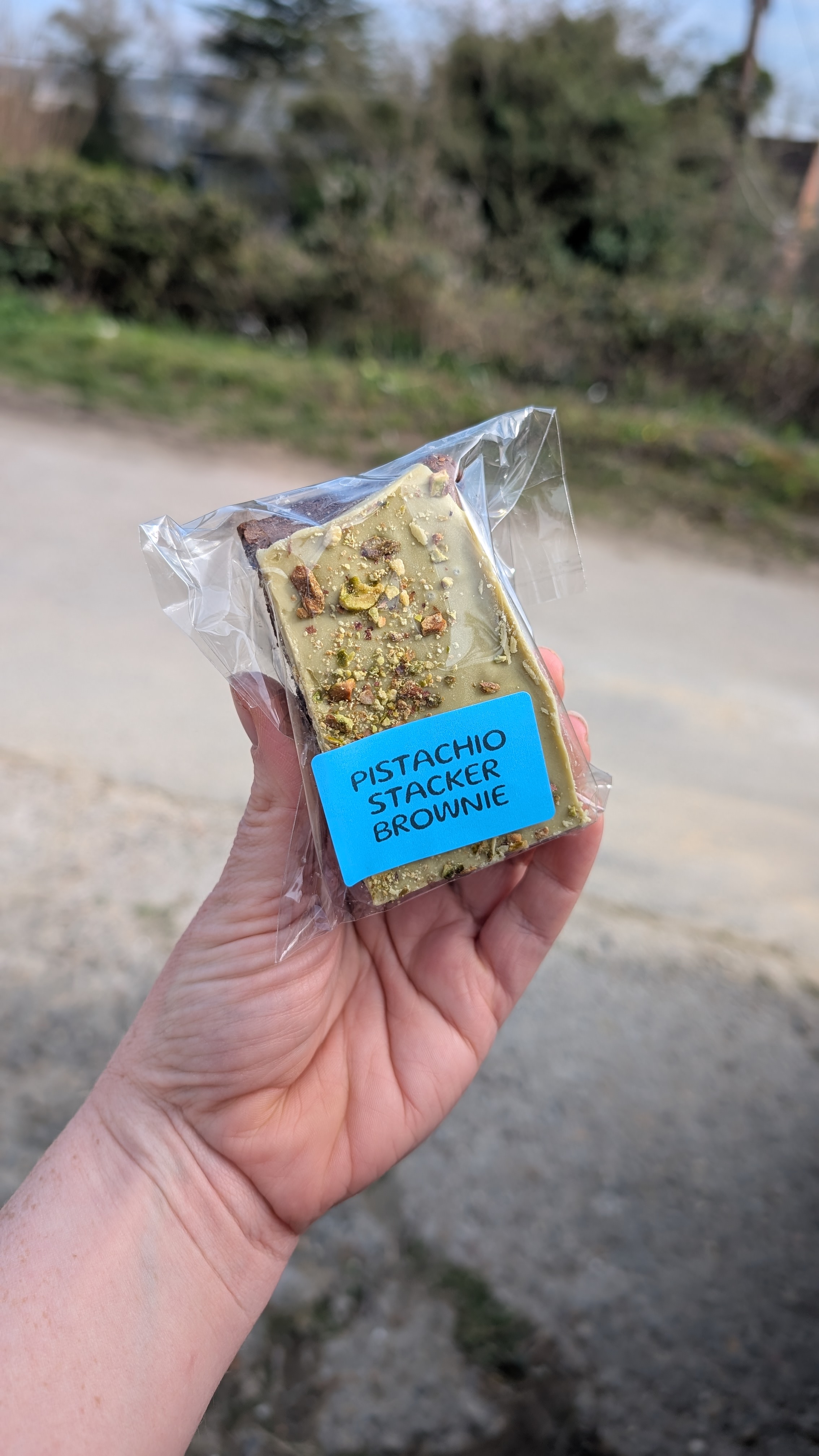 Pistachio Stacker Brownie