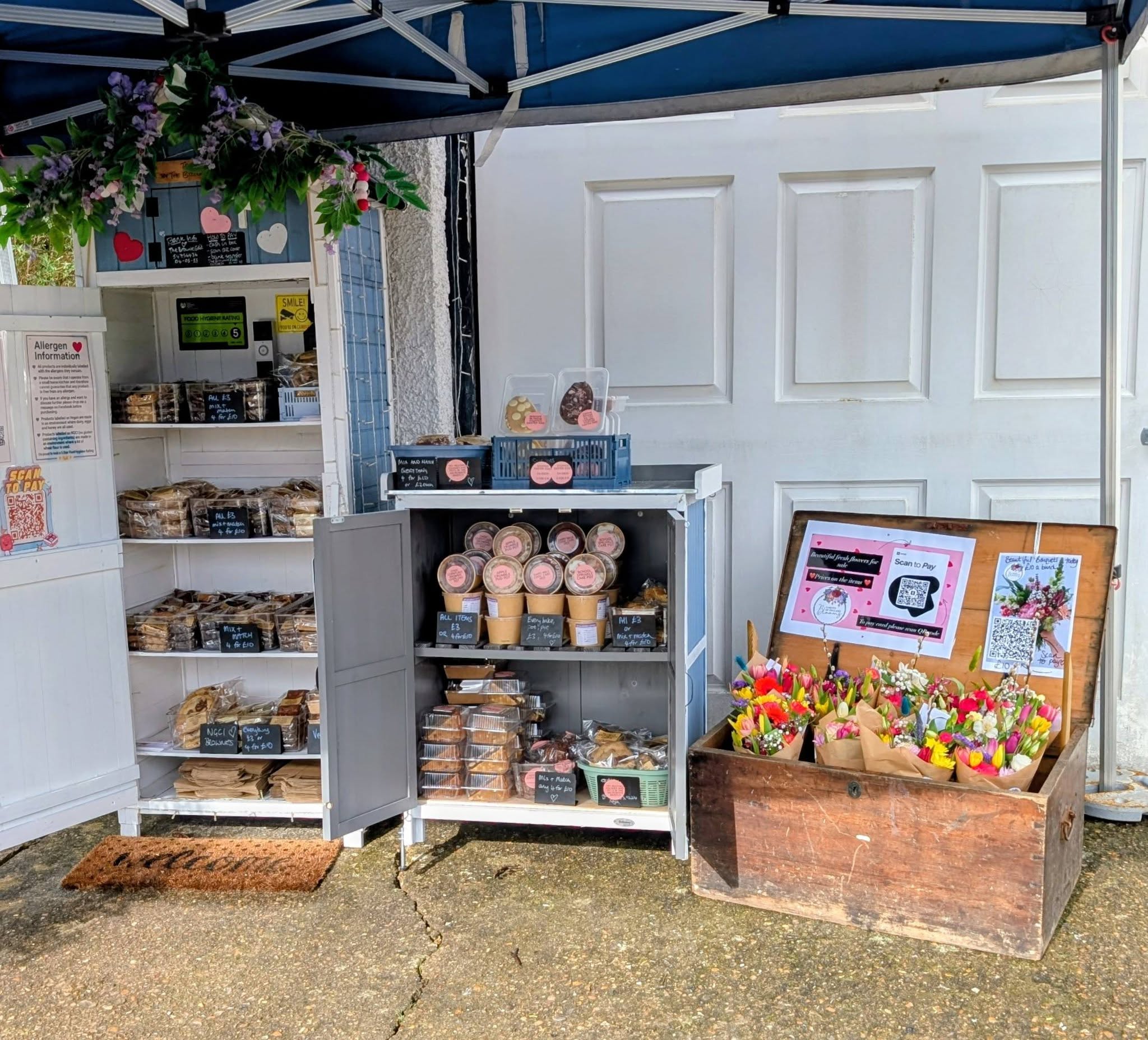 The [Brownie] Edit Hut open on the driveway at 21 Pilgrims Way, Cuxton, ME2 1LG